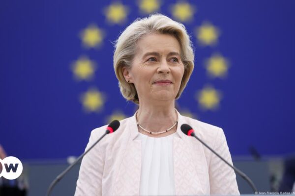 Ursula von der Leyen reelegida para el puesto principal de la UE – DW – 18/07/2024 Ursula von der Leyen reelected for EU top job – DW – 07/18/2024
