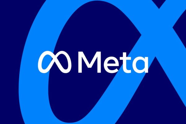 Meta se vuelve hacia la energía nuclear para sus ambiciones en IA. Vector illustration of the Meta logo.