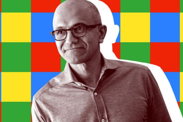 Microsoft está siendo investigada por la FTC debido a preocupaciones antimonopolio. Illustration of Microsoft CEO Satya Nadella