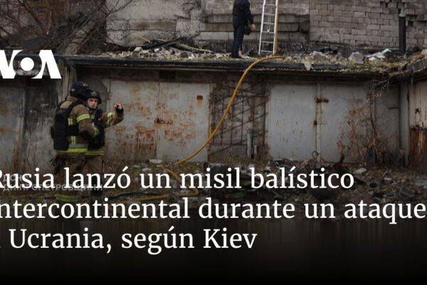 Rusia disparó un misil balístico intercontinental durante un ataque a Ucrania, según Kiev. Rusia lanzó un misil balístico intercontinental durante un ataque a Ucrania, según Kiev