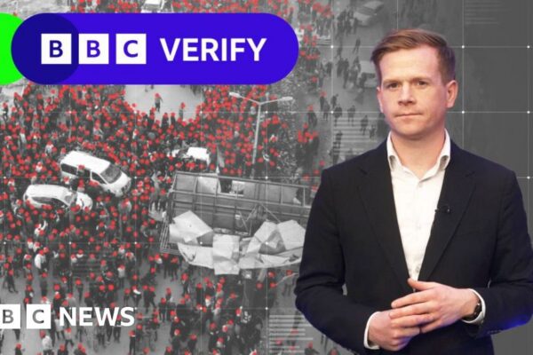 Análisis de BBC Verify sobre el video de la entrega de rehenes de Hamas BBC Verify analyses Hamas hostage handover video
