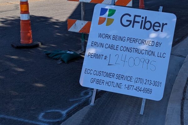 Google Fiber llegará a Las Vegas A photo showing GFiber construction underway in Las Vegas, Nevada